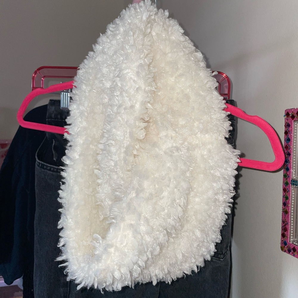 Do Everything In Love Ivory Faux Fur Infinity Scarf